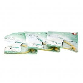 3x certified RJ45 Ethernet cable, yellow 0.5m, sealed