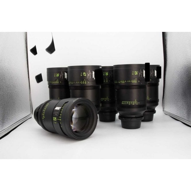 Arri  Signature Prime Lens Set 18,25,35,47,75,125mm, Used