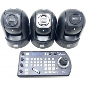 Birddog Eyes P240 NDI PTZ Camera x3 + Birddog PTZ Keyboard Controller,Used