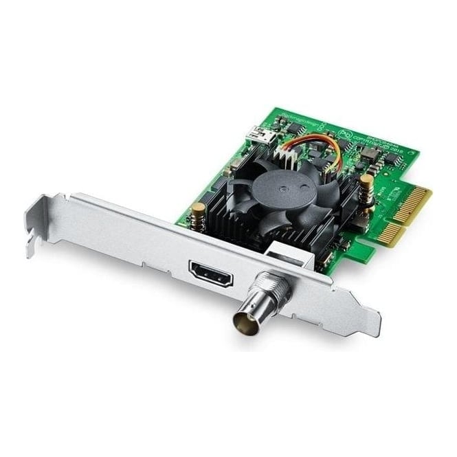 Blackmagic BMD-BDLKMINIMON4K Low profile PCIe playback card featuring 6G-SDI and HDMI 2.0a for all formats up to 2160p30, including HDR