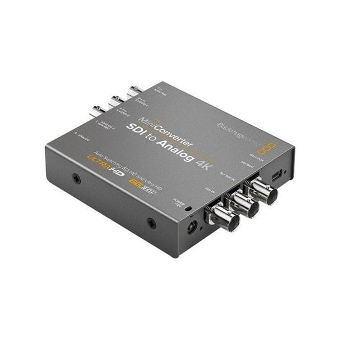 Blackmagic BMD-CONVMASA4K Convert SDI in SD, HD or UltraHD to analogue video with down converter and audio.