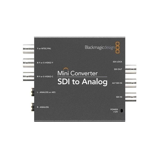 Blackmagic BMD-CONVMBASA Convert from SDI to analogue in HD/SD, plus balanced AES/EBU and analogue audio