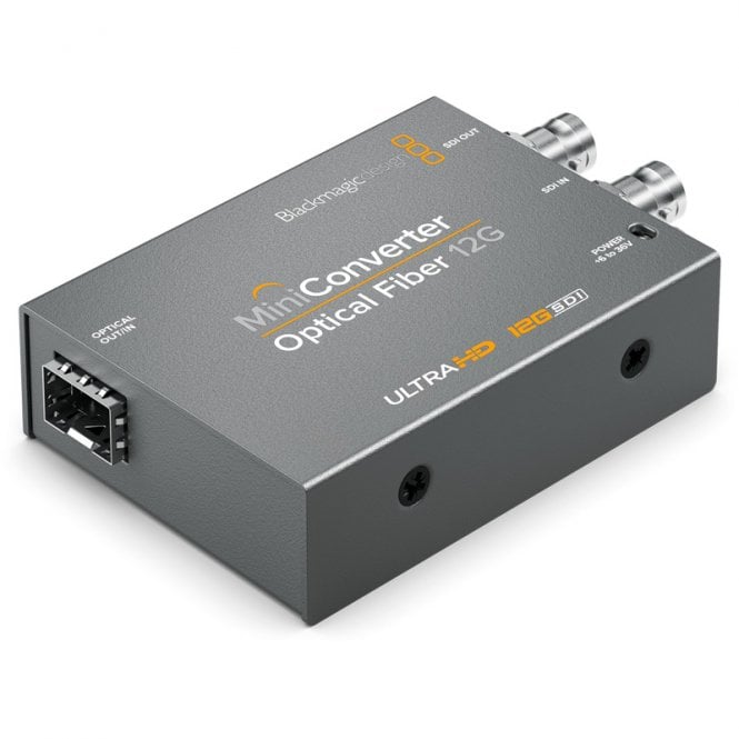 Blackmagic BMD-CONVMOF12G Converts SDI to optical fiber and optical fiber to SDI in both directions