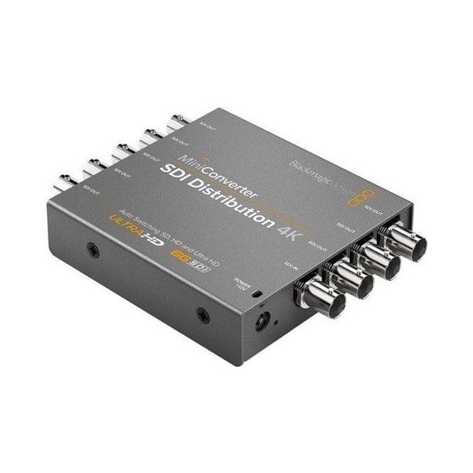 Blackmagic BMD-CONVMSDIDA4K Distribute to 8 x SDI outputs in all formats including SDI, HD-SDI, 3G-SDI and 6G-SDI.