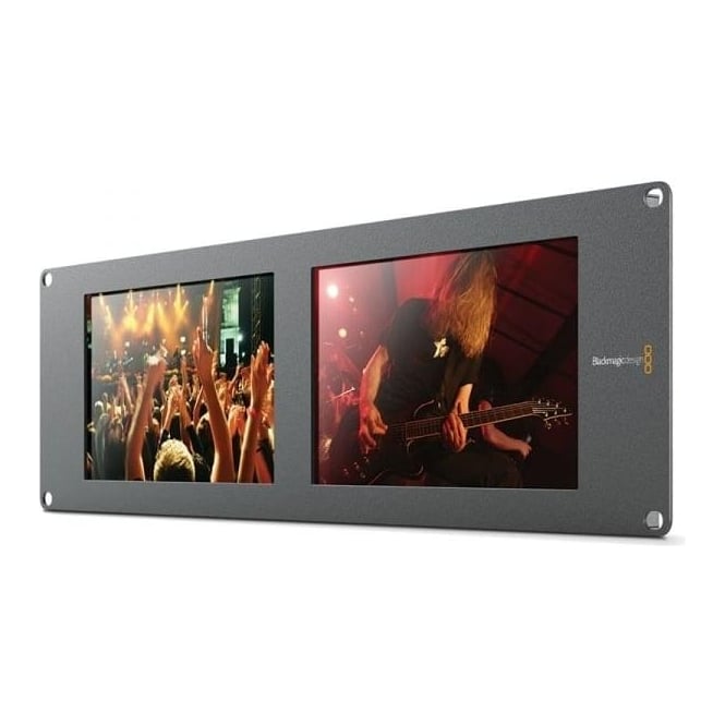 Blackmagic BMD-HDLSMTVDUO2 Dual 8-inch SDI LCD rack monitors