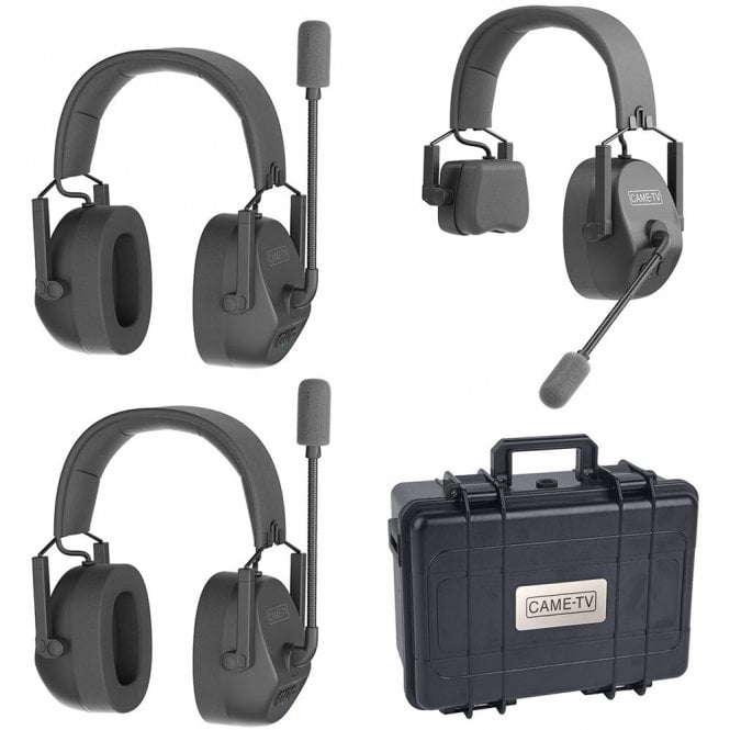 CAME-TV 1S-2D-EU KUMINIK8 Duplex Digital Wireless Headset with Hardcase - Mixed 3 Pack