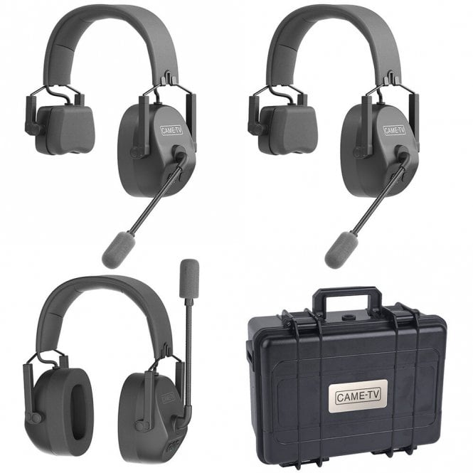 CAME-TV 2S-1D-EU KUMINIK8 Duplex Digital Wireless Headset with Hardcase - Mixed 3 Pack