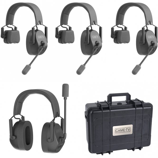 CAME-TV 3S-1D-EU KUMINIK8 Duplex Digital Wireless Headset with Hardcase - Mixed 4 Pack
