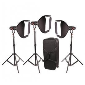 B-30S-3PACK 3 Pcs Boltzen 30w Fresnel Fanless Focusable LED Bi-color Package