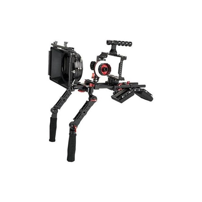 CAME-TV BMPCC2-B5KIT Shoulder Rig Mattebox A B Follow Focus 15mm Rod For Blackmagic Camera