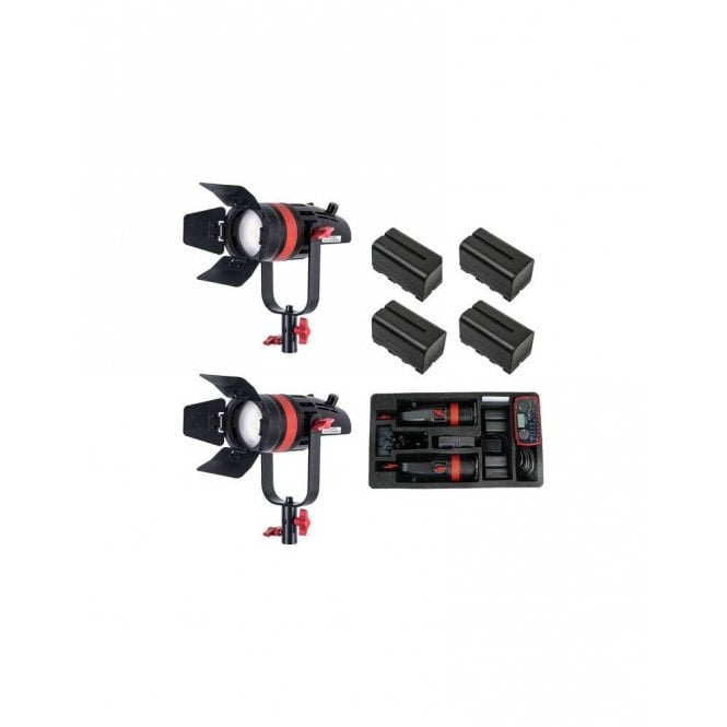 CAME-TV  Boltzen Bi-Color Q-55S with 4 Batteries Travel Kits (2 pcs)