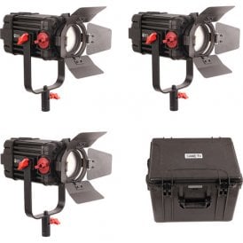 F-100S-3KIT 3 Pcs Boltzen 100w Fresnel Focusable LED Bi-Color Kit