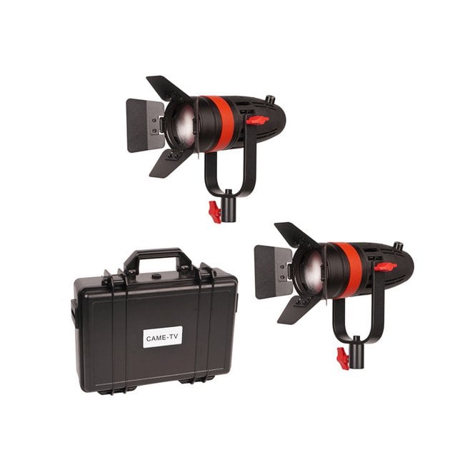 CAME-TV F-55S-2KIT 2 Pcs Boltzen 55w Fresnel Fanless Focusable LED Bi-Color Light Kit