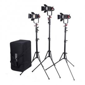 F-55S-3STD 3 Pcs Boltzen 55w Fresnel Focusable LED Bi-color Package
