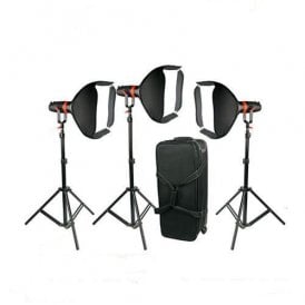 F-55W-3PACK 3 Pcs Boltzen 55w Fresnel Focusable LED Daylight Package
