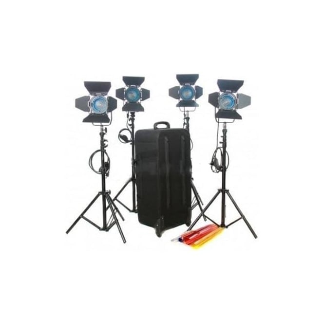 CAME-TV J3400 Dimmer + 4X300W Fresnel Tungsten Video Continuous Spot Lighting