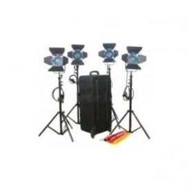J3400 Dimmer + 4X300W Fresnel Tungsten Video Continuous Spot Lighting
