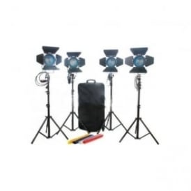J6400 4pcs 650W Fresnel Tungsten Light Video Continuous Lighting