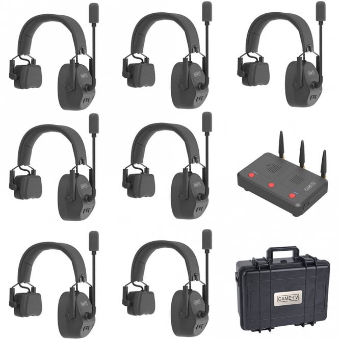 CAME-TV KUMINIK8-7-EU KUMINIK8 Duplex Digital Wireless Headset with Hardcase - 7 Pack