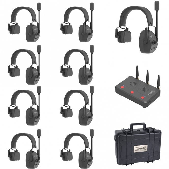 CAME-TV KUMINIK8-9-EU KUMINIK8 Duplex Digital Wireless Headset with Hardcase - 9 Pack