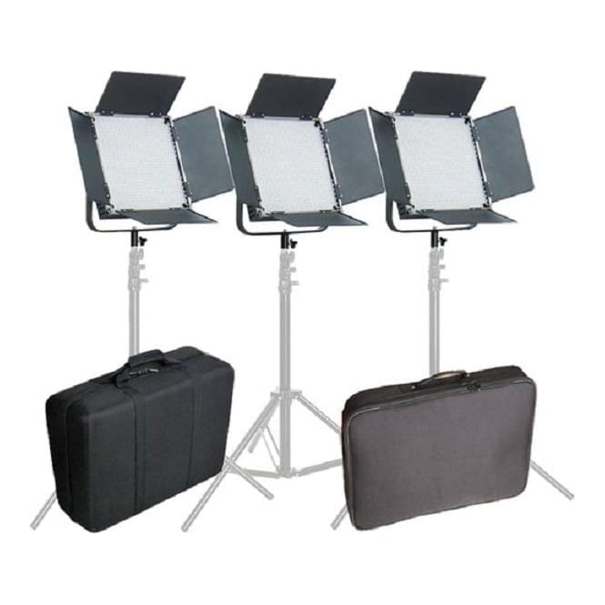 CAME-TV L1024S3KIT High CRI Bi-Color 3 X 1024 LED Video Studio Lighting