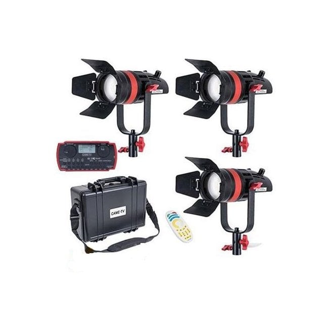 CAME-TV Q-55S-3KIT 3 Pcs Q-55S Boltzen 55w High Output Fresnel Focusable LED Bi-Color Kit