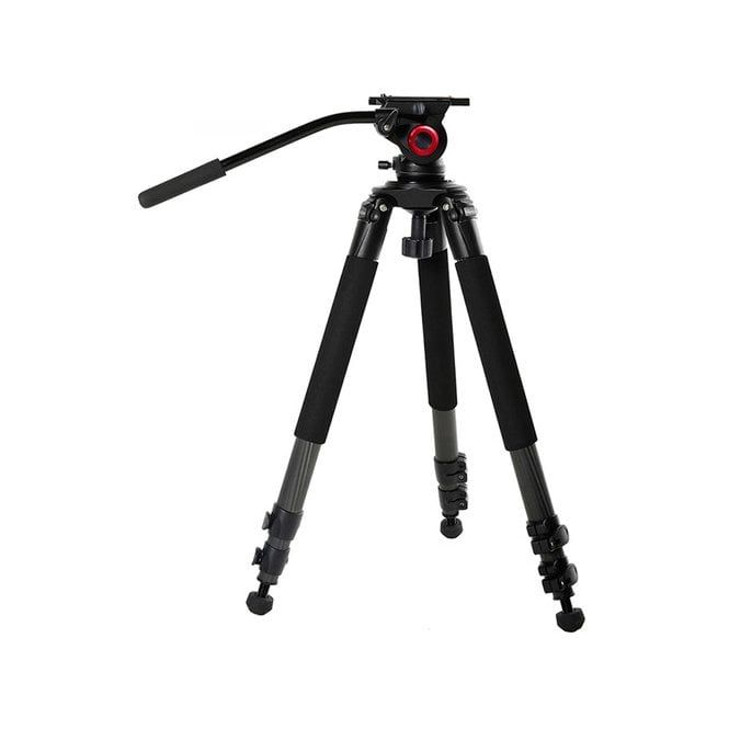 CAME-TV TP701B Carbon Fiber Video Tripod with Fluid Bowl Head