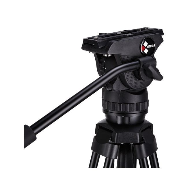 Camgear CMG-M6-MS-AL-TRISYS MARK 6 Fluid Head Mid Level Spreader Aluminum Tripod