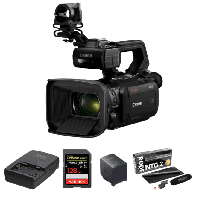 Canon 5735C005 XA75 4K UHD Professional Camcorder package d