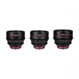 CN-E 3 EF Mount Prime Lens 24, 50, 85mm with Peli Case