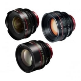 CN-E 3 EF Mount Prime Lens Bundle 14, 85, 135 with Peli Case