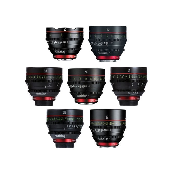 Canon EF CN-E Cinema Prime 7-Lens Kit (14, 20, 24, 35, 50, 85, 135mm)