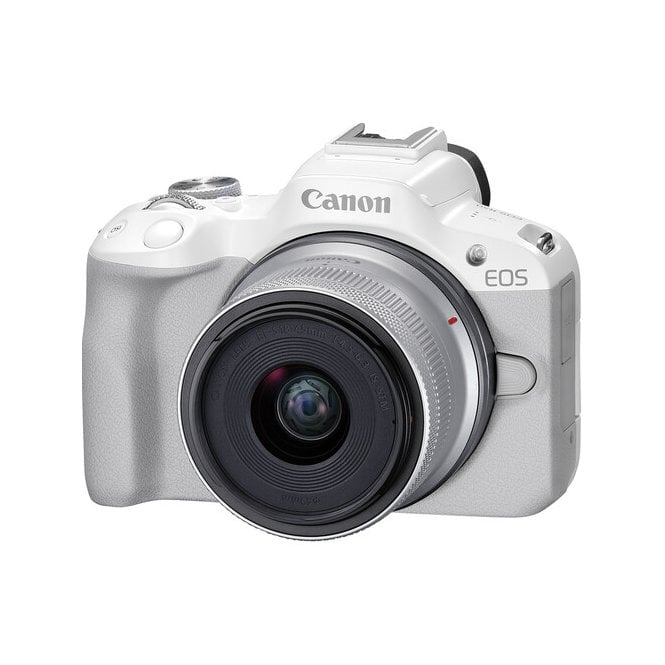 Canon  EOS R50 Mirrorless Camera With RF-S 18-45mm Lens (White)