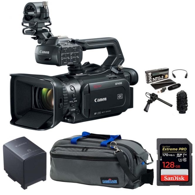Canon XF400 4K Camcorder package d