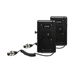 CORE-SUMOV Double V-Mount kit with Coiled Powertap to XLR 4-pin for Atomos Sumo