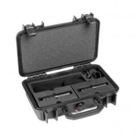 ST2011A, ST 2011 A,  ST-2011-A , ST/2011/A Stereo Pair w. 2 x 2011A, Clips, Windscreens in Peli Case