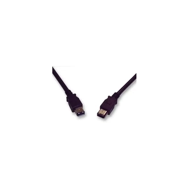 FireWire (IEEE 1394) 6 Pin Male to 6 Pin Male Lead, 1,8m Black