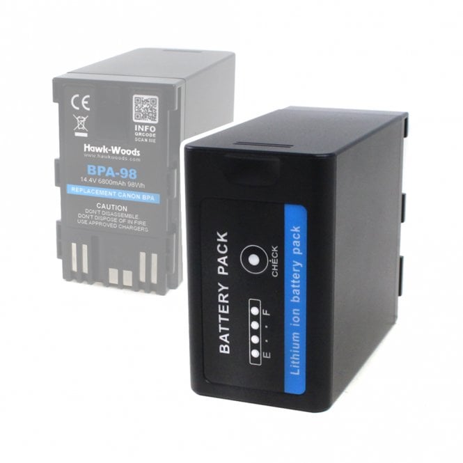 Hawk-Woods Canon Replacement BPA Series Battery - 14.4v 98Wh