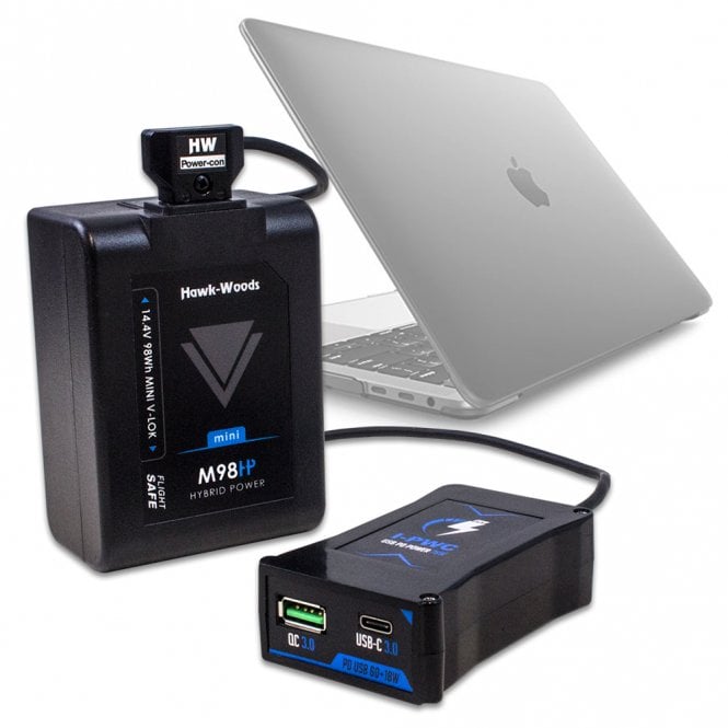 Hawk-Woods USB 3.0 + C - Power-Con (male) - 30cm
