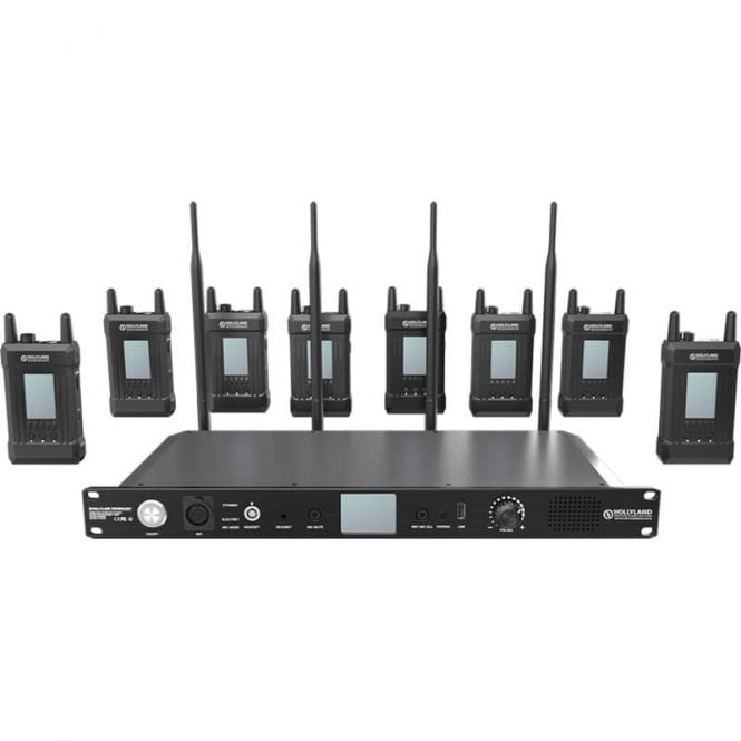 Hollyland HL-SYSCOM-1000T-8B Syscom 1000T Full Duplex Wireless Intercom System with 8 Belt Packs