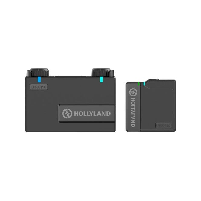 Hollyland Lark-150-1:1-Black Solo Wireless Microphone System (2.4 GHz, Black)