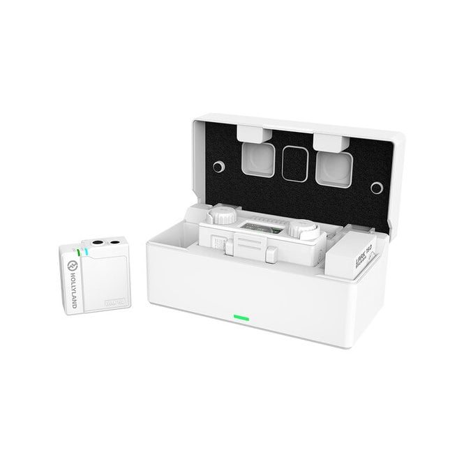 Hollyland Lark-150-1:1-White Solo Wireless Microphone System (2.4 GHz, White)