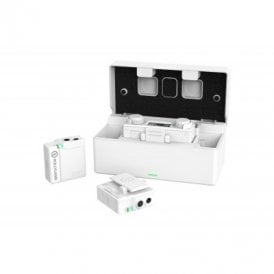 Lark-150-White Clip-On Wireless Dual Microphone Transmitter