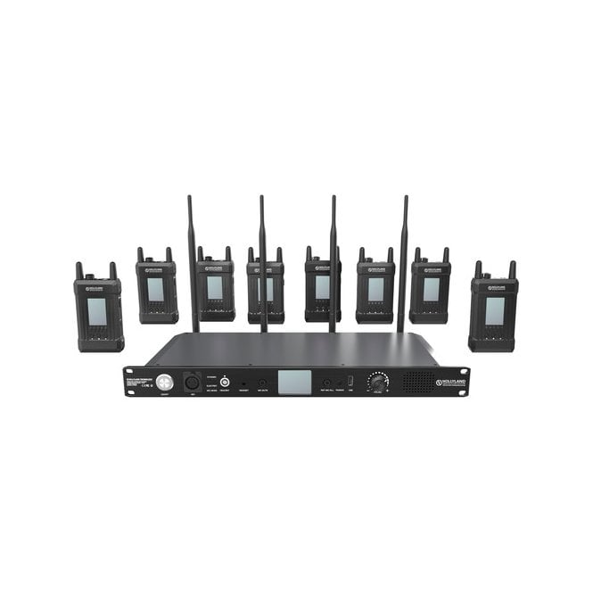 Hollyland SYSCOM1000T-8 Syscom 1000T Full Duplex Wireless Intercom System with 8 Belt Packs