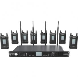 SYSCOM1000T-8 Syscom 1000T Full Duplex Wireless Intercom System with 8 Belt Packs