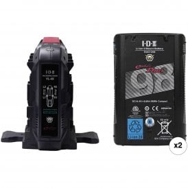 IDX ED-CP150/4X 4x DUO-C150P Batteries And VL-4X Charger