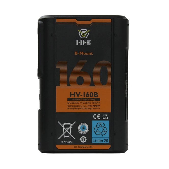 IDX HV-160B Batteries and UC-PD3 USB-C Charger