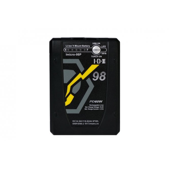 IDX  Imicro-98P Lithium-Ion Mini V-Mount Battery, ex demo