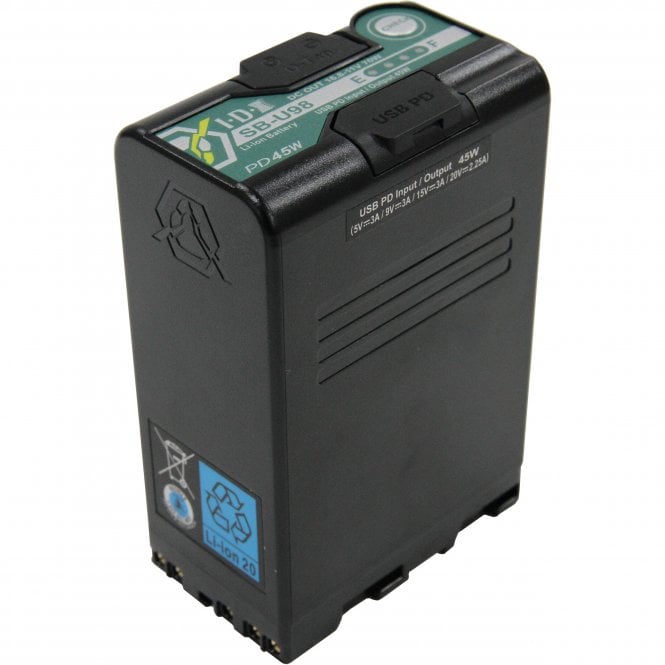 IDX SB-U98/PD 14.4V 96Wh BPU mount Rechargeable Lithium Ion Battery with 1x D-Tap and USB PD