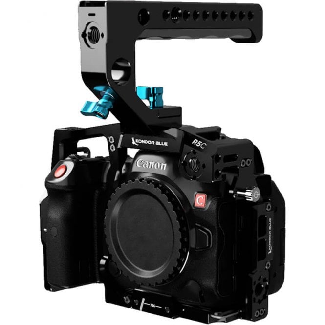 Kondor Blue canon r5c cine cage with top handle- raven black